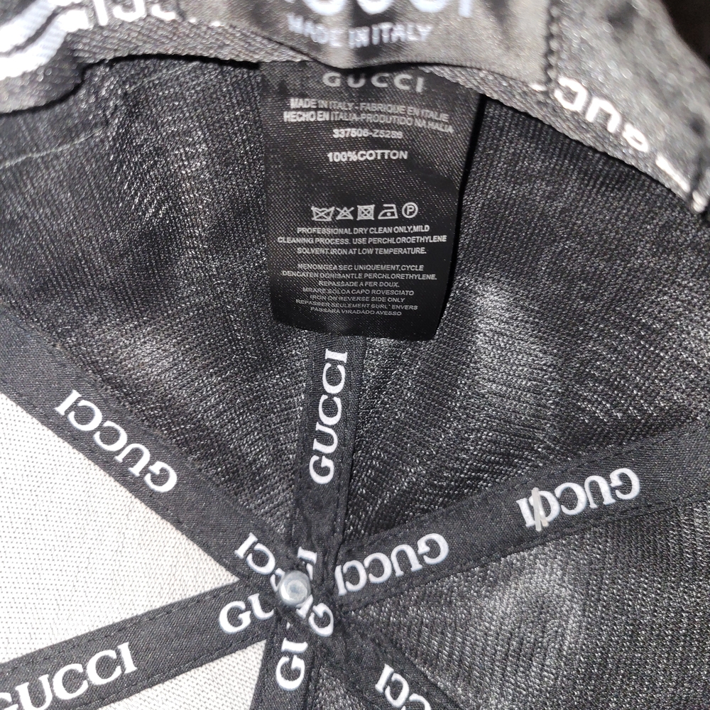 Gucci Black Monogram Baseball Cap - Picture 9 of 9